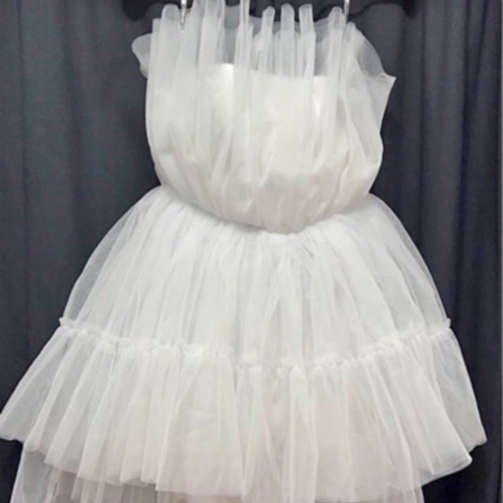 Fashion Nova White Tulle Dress